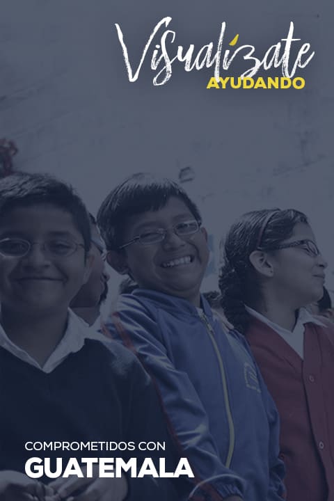 banner promocional para dar a conocer el programa social ventanitas de luz, imagen de niños beneficiados con lentes