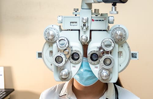 Fotografía examen de optometría